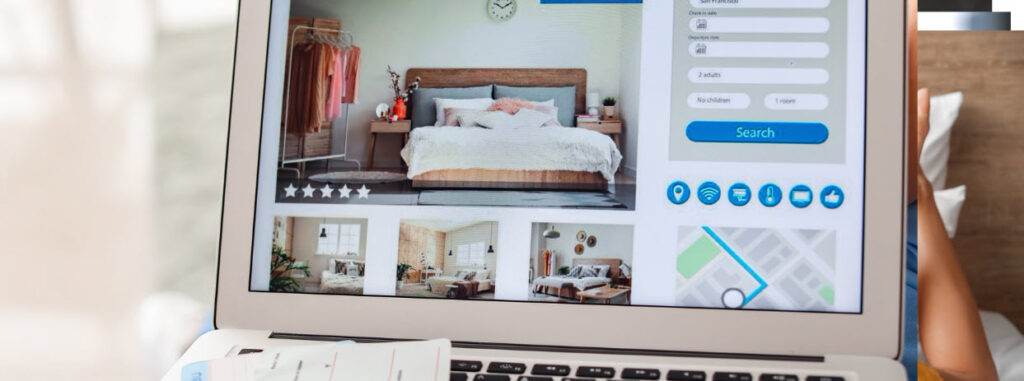 Travel agent vs online booking - hotel booking screen